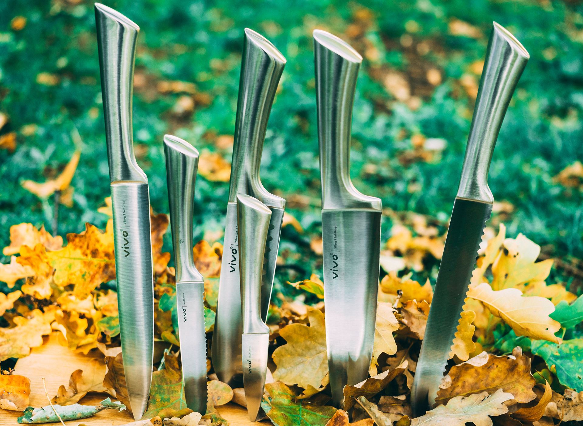 knives in a garden